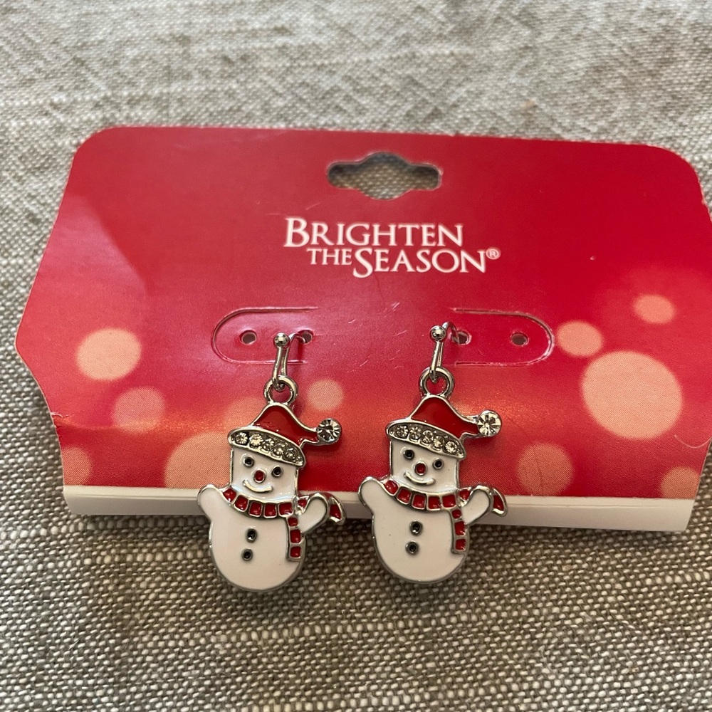 Brighten the Season Snowman Earrings